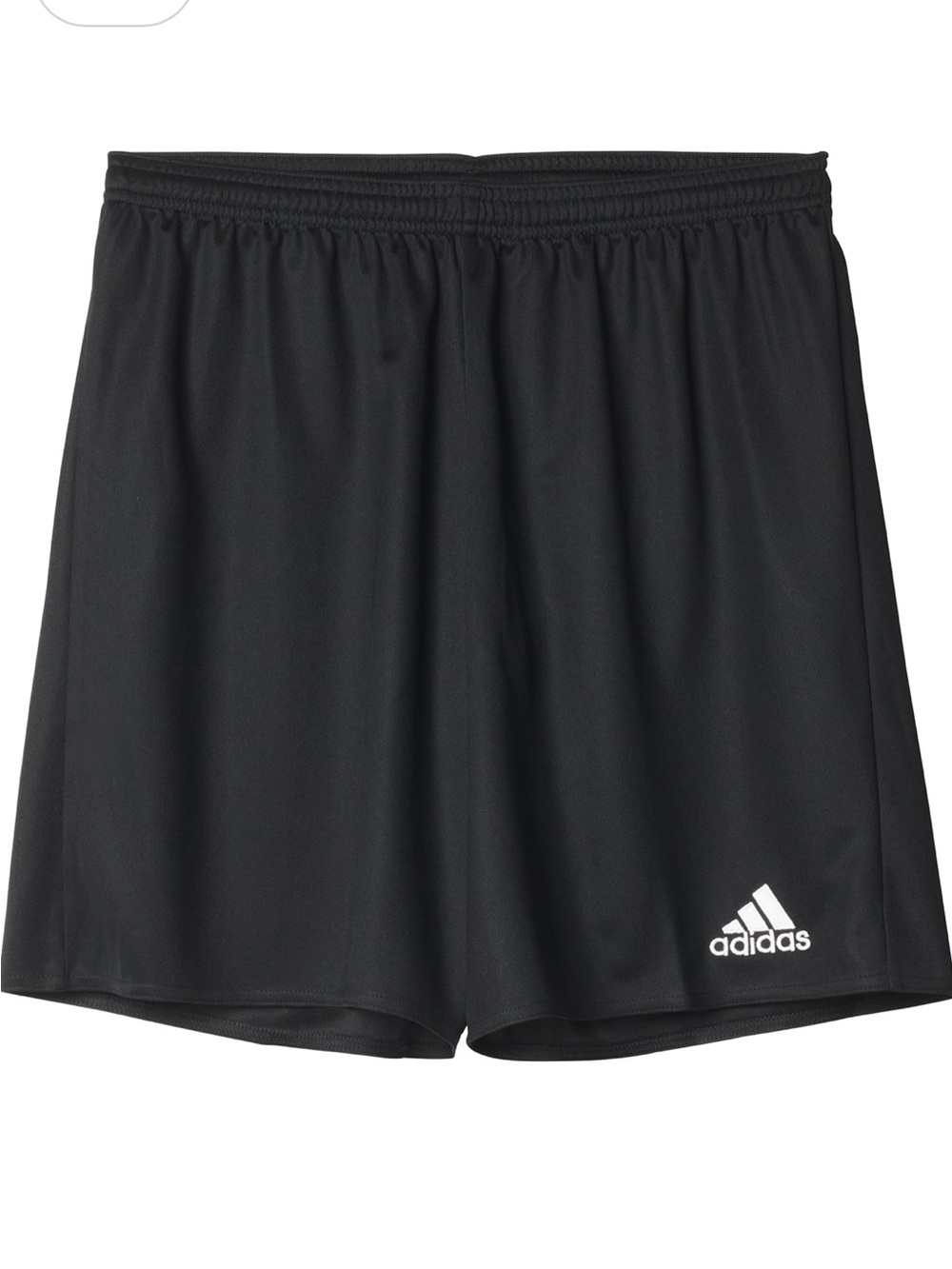 adidas Black Soccer Shorts with White Logo